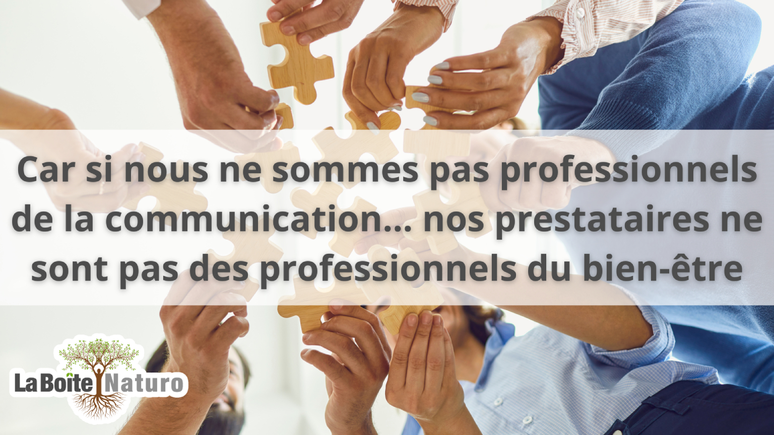 Nous ne sommes pas profrssionnels de la communication